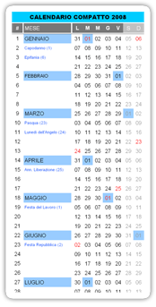Parte del Calendario Compatto