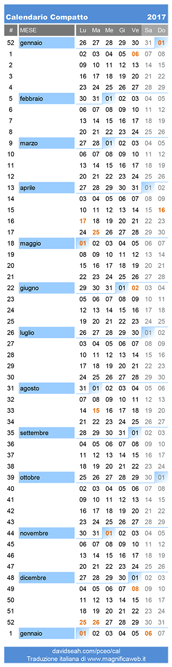 Calendario 2017